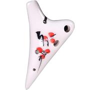 Ocarine Mini Ocarina in argilla Super High Tone F (SSF) a 6 fori, strumento musicale a forma di sottomarino con motivo floreale dipinto a mano creativo, regali for ragazzi/ragazze(A)