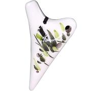 Ocarine Mini Ocarina in argilla Super High Tone F (SSF) a 6 fori, strumento musicale a forma di sottomarino con motivo floreale dipinto a mano creativo, regali for ragazzi/ragazze(D)