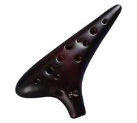 Ocarine Ocarina 12 fori chiave C marrone smaltato brillante Ocarina strumento tradizionale popolare for musicisti artisti principianti Classico
