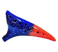 Ocarine Ocarina 12 fori professionale Ac dodici fori in porcellana blu e bianca for principianti Strumento Ocarina for autoapprendimento Classico (Color : Orange, Size : 17 * 11cm)