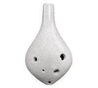 Ocarine Ocarina 6 fori Alto C modello dipinto a mano con cordino Ocarina strumento musicale adatto a principianti di studenti di musica Decorazioni per la casa(Blanc)