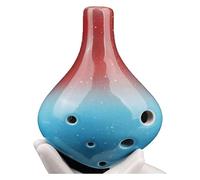 Ocarine Ocarina 6-Hole Alto C Ac Ocarina Strumento da gioco for bambini Design portatile della scanalatura del foro for le Principiante che gioca Insegnamento Gente (Color : Red, Size : 11 * 6.5cm)