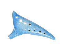 Ocarine Ocarina A 12 Fori In Chiave DO Contralto Per Principianti Flauto Professionale In Resina Anticaduta A 12 Fori Per Studenti Delle Scuole Elementari (Color : Ceramic AC blue crack)