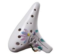 Ocarine Ocarina a 12 fori Moda creativa Piccolo fiore blu Tono medio Ocarina Tono C Principiante Studente adulto che suona uno strumento musicale Gente