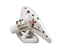 Ocarine Ocarina a 12 fori Moda creativa Piccolo fiore blu Tono medio Ocarina Tono C Principiante Studente adulto che suona uno strumento musicale Gente
