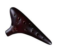 Ocarine Ocarina a 12 fori Strumento da gioco portatile Smoky Crack Ocarina Adatto for principianti Ocarina for adulti Classico (Color : Brown, Size : 13.5 * 6cm)