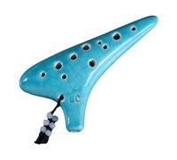 Ocarine Ocarina a 12 fori Strumento da gioco portatile Smoky Crack Ocarina Adatto for principianti Ocarina for adulti Raccoglie (Color : Blue, Size : 13.5 * 6cm)