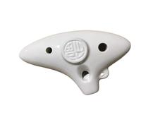 Ocarine Ocarina a 6 fori in porcellana di tono medio Ac blu e bianco for studenti principianti for suonare un comodo strumento musicale Gente