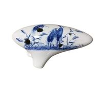 Ocarine Ocarina a 6 fori in porcellana di tono medio Ac blu e bianco for studenti principianti for suonare un comodo strumento musicale Gente