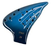 Ocarine Ocarina a tre tubi con chiave alto C, strumento nazionale Ocarina di grado professionale for gli amanti della musica Classico(Blue)