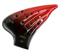 Ocarine Ocarina a tre tubi con chiave alto C, strumento nazionale Ocarina di grado professionale for gli amanti della musica Gente(Red)