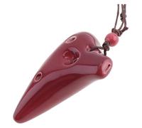 Ocarine Ocarina Ceramica Alto C Ocarina intagliata a mano Strumento a 6 fori Flauto fumante Ocarina for imparare i principianti Gente (Color : Brown)