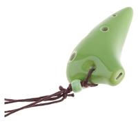 Ocarine Ocarina Ceramica Alto C Ocarina intagliata a mano Strumento a 6 fori Flauto fumante Ocarina for imparare i principianti Decorazioni per la casa (Color : Green)