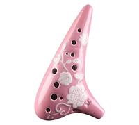 Ocarine Ocarina classica a 12 fori Alto Ac Ocarina Strumento da gioco adatto a studenti e adulti for giocare a regali Raccoglie(Pink)