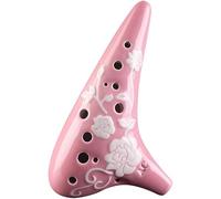 Ocarine Ocarina idilliaca a forma di sottomarino in rilievo di rose, strumento for flauto do contralto a 12 buche for principianti, opere d'arte, borsa di stoffa + bastoncino di pulizia + protezione f