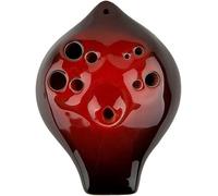Ocarine Ocarina in argilla a doppio tubo a 6 fori in Do alto (AC), modellazione creativa di vasi for principianti for suonare strumenti a fiato, ornamenti squisiti(Red)