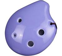 Ocarine Ocarina in argilla smaltata colorata a 6 buche C (SC) acuta, principianti a forma di goccia di arte creativa che praticano strumenti a fiato, scatola di imballaggio + cordino + materiale didat