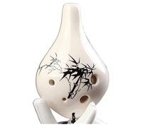 Ocarine Ocarina in ceramica a 6 fori Ocarina di tono medio C Strumento musicale da riproduzione professionale adatto ai principianti Decorazioni per la casa