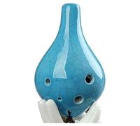 Ocarine Ocarina in ceramica a 6 fori Ocarina di tono medio C Strumento musicale da riproduzione professionale adatto ai principianti Decorazioni per la casa(Blue)