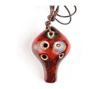 Ocarine Ocarina in ceramica Alto C a 6 fori che suona uno strumento musicale adatto for principianti adulti Ocarina for bambini principianti Classico (Color : Red)