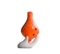 Ocarine Ocarina In Plastica ABS, Materiale Ecologico, Sei Fori, Tasto C Contralto, Chiave AC, Bocca Piatta, Ocarina In Resina (Color : Dark yellow)