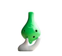 Ocarine Ocarina In Plastica ABS, Materiale Ecologico, Sei Fori, Tasto C Contralto, Chiave AC, Bocca Piatta, Ocarina In Resina (Color : Green)