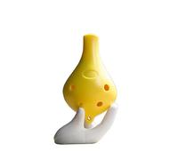 Ocarine Ocarina In Plastica ABS, Materiale Ecologico, Sei Fori, Tasto C Contralto, Chiave AC, Bocca Piatta, Ocarina In Resina (Color : Yellow)