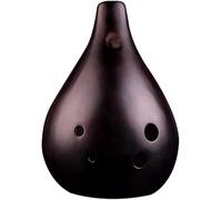 Ocarine Ocarina in terracotta a tubo singolo a 6 fori affumicata naturale for principianti for esercitarsi, strumenti a fiato professionali a forma di goccia creativa, 6 tonalità tra cui scegliere(AG)