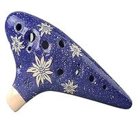 Ocarine Ocarina Ocarina a 12 fori con tono medio C in rilievo che suona uno strumento musicale adatto for principianti Insegnamento professionale Classico(Blue)