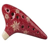 Ocarine Ocarina Ocarina a 12 fori con tono medio C in rilievo che suona uno strumento musicale adatto for principianti Insegnamento professionale Decorazioni per la casa ( Color : Red , Size : 18*8*5c
