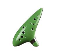 Ocarine Ocarina Ocarina in ceramica a 12 fori di tono medio C che suona uno strumento musicale adatto for principianti Ocarina for adulti Decorazioni per la casa(Green)