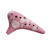 Ocarine Ocarina Ocarina in ceramica Ac a 12 fori con cordino for bambini Principianti e musicisti Strumento da gioco professionale Classico (Color : Pink, Size : 10 * 18cm)