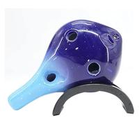 Ocarine Ocarina portatile 6 fori Ac Tune Ocarina professionale che suona uno strumento musicale adatto a studenti adulti e bambini Raccoglie (Color : Blue, Size : 11.3 * 6.6cm)