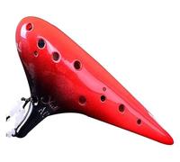 Ocarine Ocarina Strumento da gioco Ocarina in ceramica Alto C a 12 fori for principianti, amanti della musica e professionisti Classico(Red)