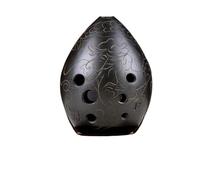 Ocarine Ocarina Vintage Black Clay 8 Fori Strumento Intagliato a Mano Strumento Ocarina in Ceramica for Bambini Ocarina Principiante (Colore : B) Decorazioni per la casa