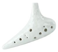 Ocarine Ocarinas12 Hole Ice Crack Ocarina Strumento da gioco for musicista adulto Regalo di compleanno Ocarina professionale Classico (Color : Blanc, Size : 18.3 * 10.5 * 5cm)