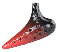 Ocarine Ocarinas12 Hole Ice Crack Ocarina Strumento da gioco for musicista adulto Regalo di compleanno Ocarina professionale Raccoglie (Color : Red, Size : 18.3 * 10.5 * 5cm)