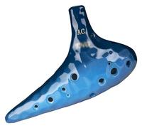 Ocarine Ocarinas12 Hole Ice Crack Ocarina Strumento da gioco for musicista adulto Regalo di compleanno Ocarina professionale Classico (Color : Blue, Size : 18.3 * 10.5 * 5cm)