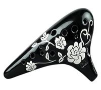 Ocarine Ocarine a 12 fori Ac in ceramica stile pastorale tono medio tono C affumicato strumento musicale for principianti dipinto a mano professionale Gente