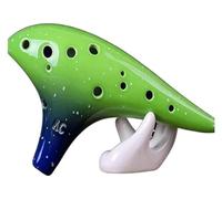 Ocarine Strumento musicale Ocarina popolare tradizionale a 12 fori Ocarina Alto C Key Adatto for adulti principianti for suonare l'Ocarina Classico(Green)