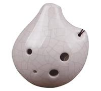 Ocarine Strumento musicale Ocarina portatile a tono medio Ocarina a 6 fori bianco incrinato adatto a principianti, studenti e bambini Classico(Blue)