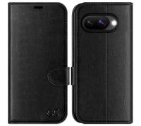 OCASE Cover per Google Pixle 10A, Cover in Pelle PU con Tasche per Carte, Blocco RFID, Supporto Integrato e Protezione Antishock Custodia Portafoglio per Google Pixle 10a (6,3 Pollici) - Nero