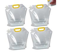 Ocastuted 4 pezzi pieghevole porta acqua, contenitore pieghevole per acqua, campeggio, campeggio, acqua potabile all'aperto borse per lo sport, 5L + 10L