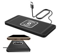 Ocastuted Base Di Ricarica Wireless Per Auto,Caricatore Telefono Senza Fili per Veicolo - Tappetino con Sensore Automatico e Cavo da 99 cm per Console Centrale e Cruscotto