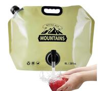 Ocastuted Bottiglia d'acqua pieghevole, contenitore per l'acqua pieghevole da 8 l, a prova di perdite, con rubinetto regolabile, di idratazione all'aperto, per escursionismo, viaggi, ciclismo