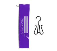 Ocastuted Custodia per extension per capelli, gancio per extension per capelli, chiusura a cerniera, antipolvere, per armadio, salone, viaggi, trecce, Sacchetto per la polvere in PVC viola medio +