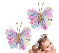 Ocastuted Fermagli colorati per capelli, antiscivolo, motivo cartoni animati, 1 paio di accessori per capelli in rete, forcine per bambini per la vita quotidiana, viaggi, compleanni, scuola