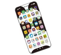 Ocastuted Giocattolo Storie Touchscreen | Giocattoli Telefono Mobile con Schermo Tattile | Telefono Ricaricabile Luci Colorate per Apprendimento Domestico Giochi
