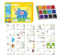 Ocastuted Pittura con le dita per bambini da 1 a 3, lavabile con le dita, forniture per disegnare ceramiche, artigianato, decorazione, scuola, scuola, casa, feste, bambini
