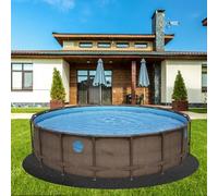 Ocastuted Tappetino rotondo per piscina, protezione del pavimento della vasca idromassaggio, telo per il terreno della piscina, tappetino per pavimento spa, imbottitura protettiva per piscine
